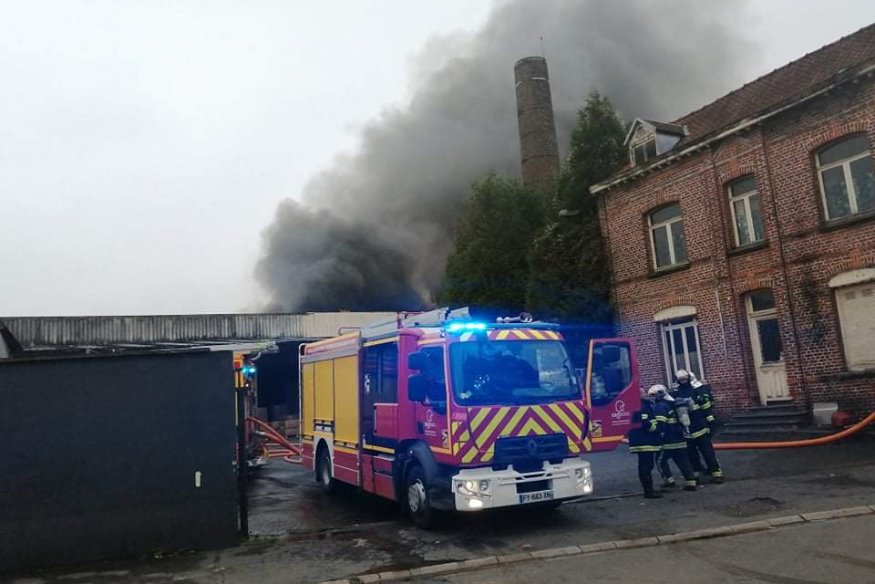 Une cinquantaine de pompiers mobilisés à Somain hier