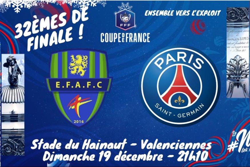 600 places mises en vente pour le match Entente Feignies Aulnoye/PSG