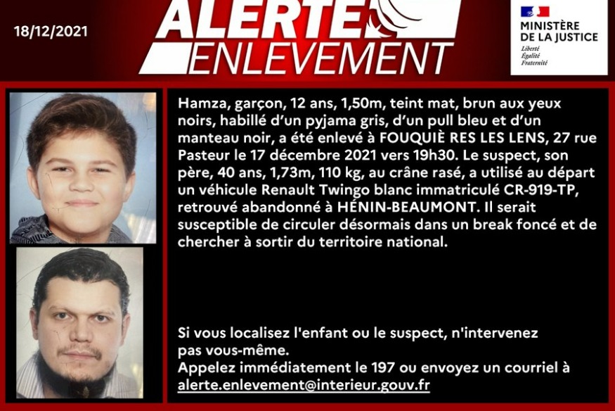 Alerte Enlèvement en cours dans le Pas-de-Calais