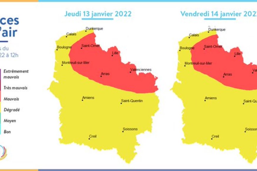 La qualité de l'air reste mauvaise aujourd'hui dans le Nord et le Pas de Calais