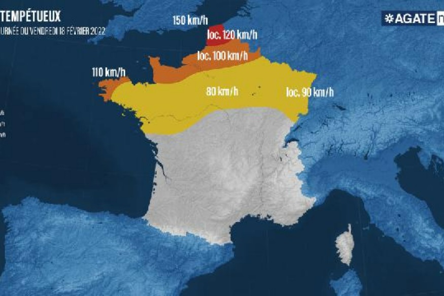 Nouvelle tempête ce vendredi avec des rafales jusqu'à 150 km/h sur le Nord