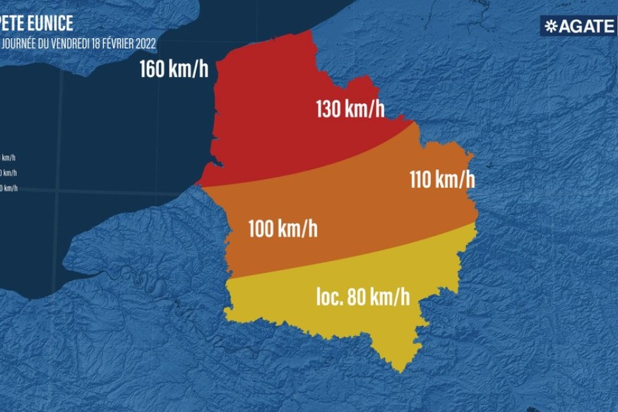 EUNICE : Une tempête dangereuse pour le Nord de la France ce vendredi