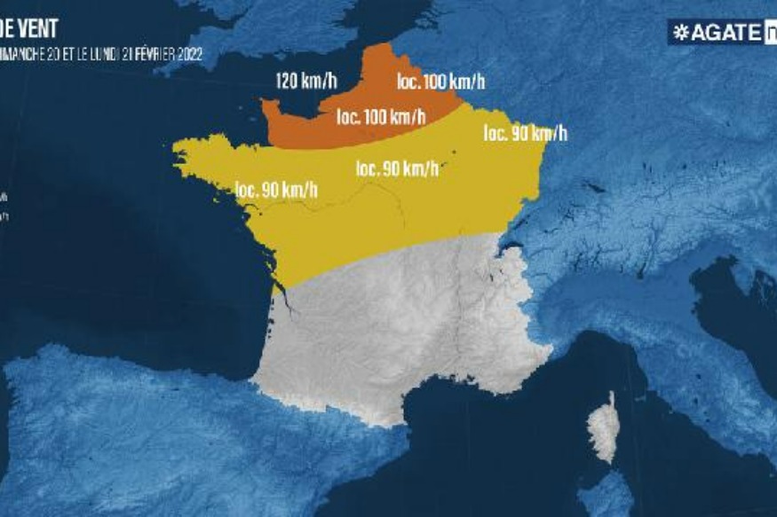 La tempête Franklin  en vigilance dans le nord jusque 1 h du matin