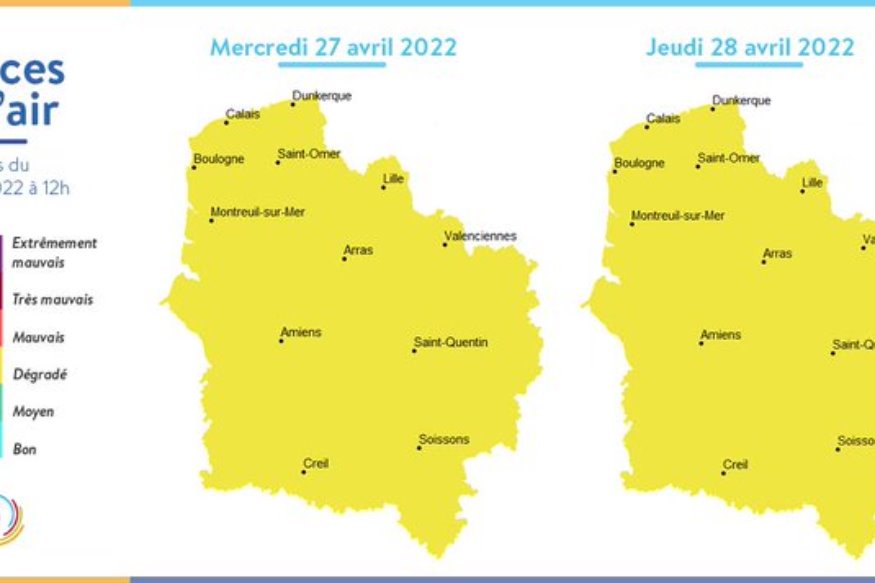 La qualité de l'air est dégradée aujourd'hui dans le Nord et le Pas de Calais