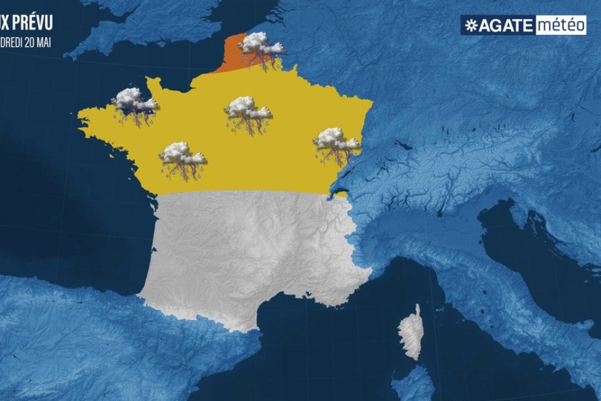 Orages et de la pluie pour ce vendredi dans les Hauts de France - Agate meteo