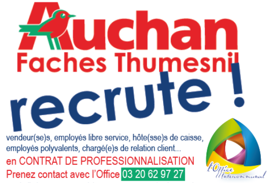 AUCHAN  recrute à Faches Thumesnil