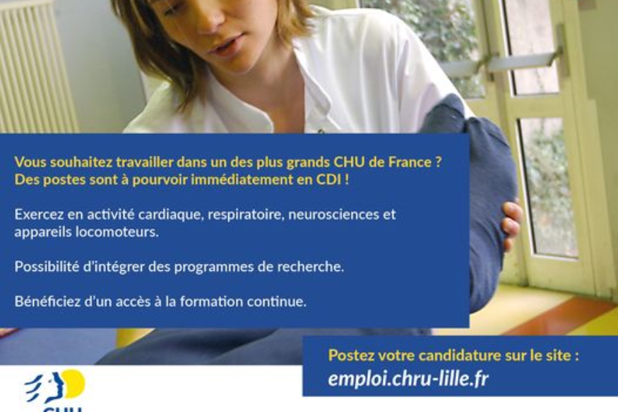 LE CHU LILLE recrute kiné