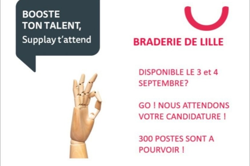 On recherche 300 personnes pour travailler à la braderie de Lille en septembre