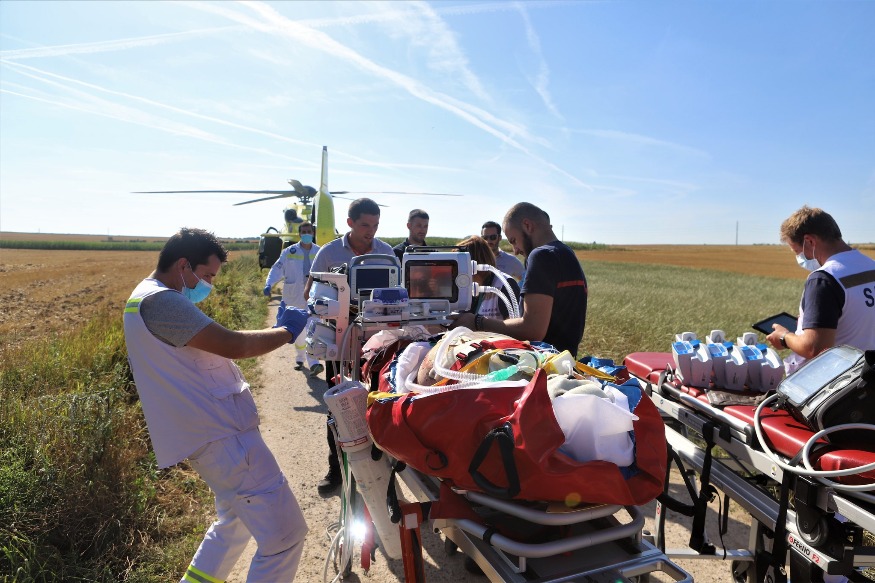 Un automobiliste gravement brûlé hier