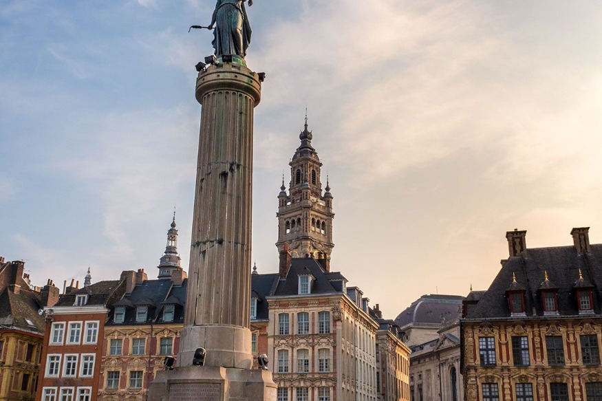 La fontaine de la Grand Place à l'arrêt