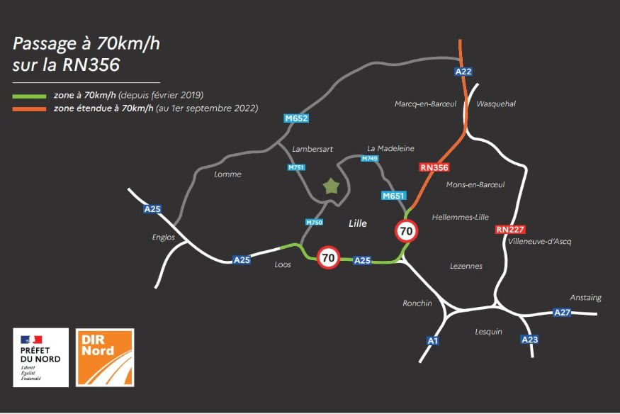 La RN356 passe à 70km/h aujourd'hui