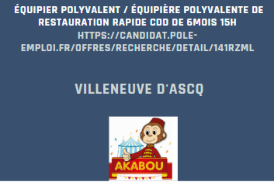 AKABOU recrute à Villeneuve d'Ascq