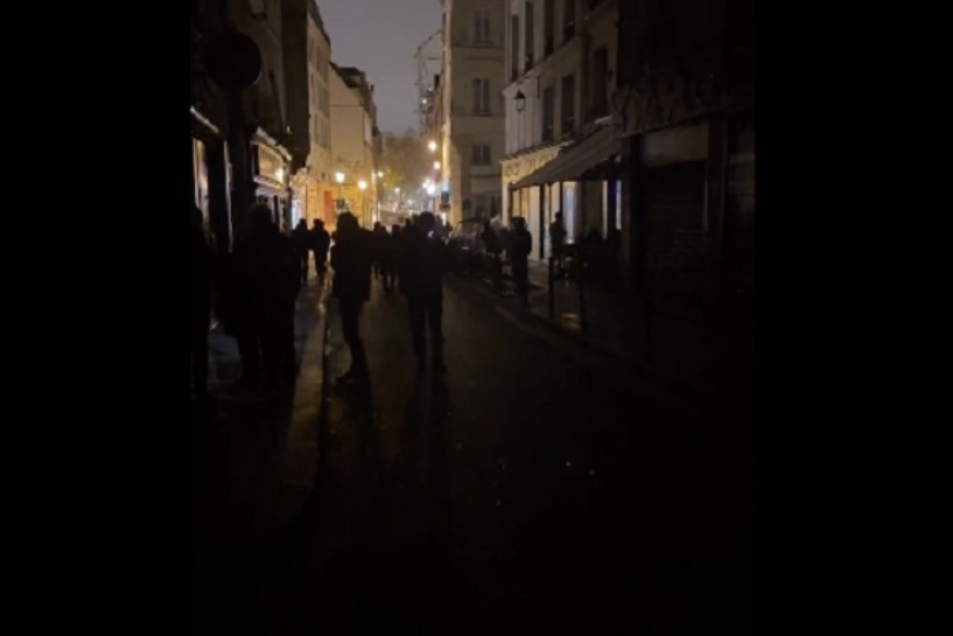 Paris en partie dans le noir, hier soir