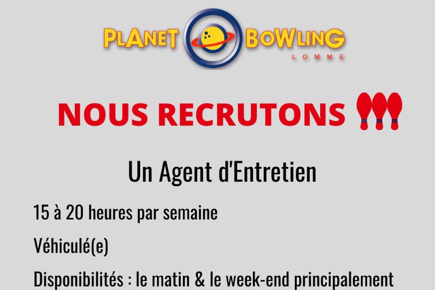 PLANET BOWLING à Lomme recrute