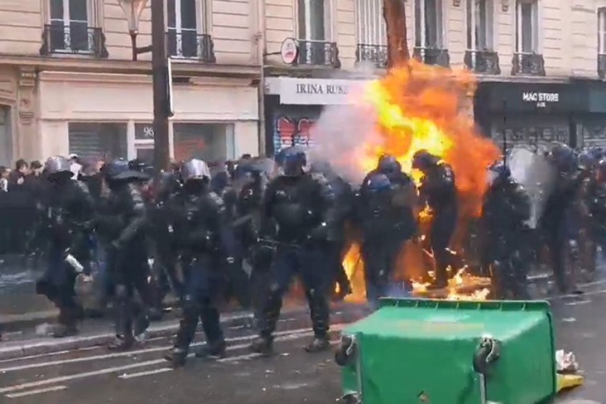 Un policier brûlé au 2è degré hier à Paris