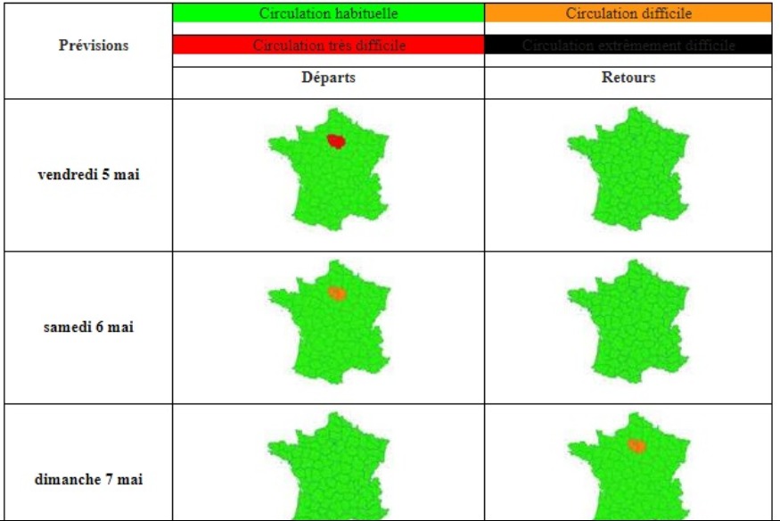 Il pourrait y avoir du monde sur la route ce week end !