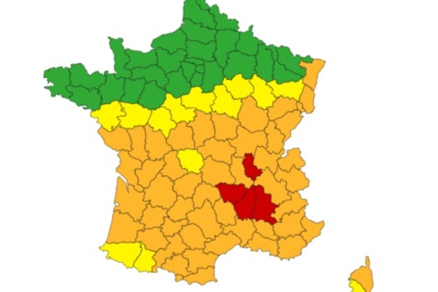 4 départements basculent en alerte rouge canicule !