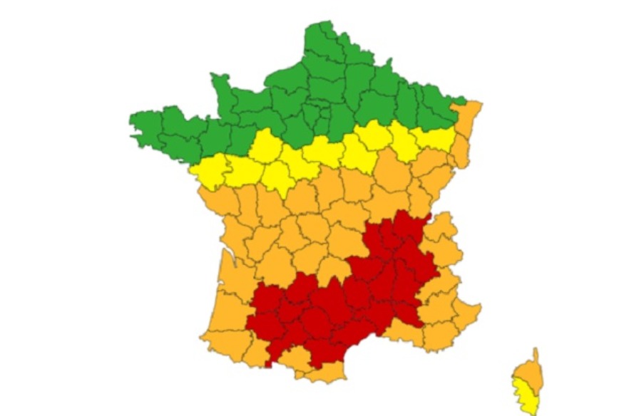 19 départements désormais en vigilance rouge canicule