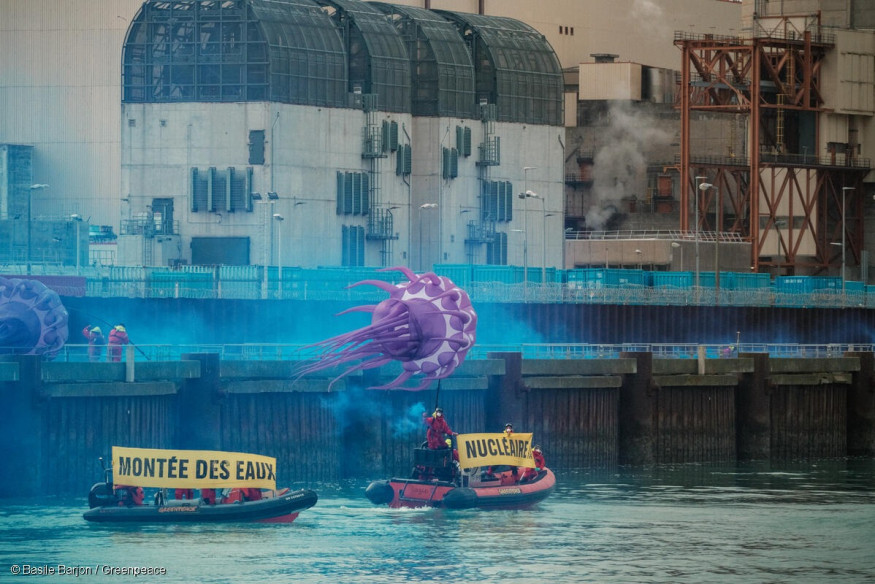 Greenpeace a mené une action hier, à la centrale nucléaire de Gravelines